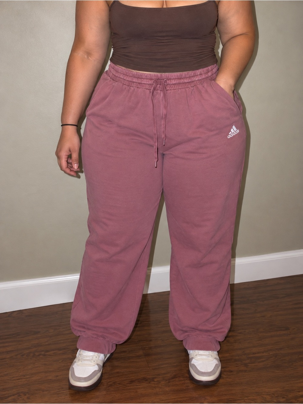 Adidas Plus Size Dusty Pink Plus Size Jogger Sweatpants Size 2XL